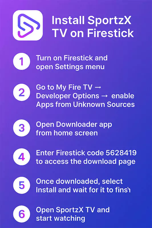 How to Install SportzX TV on Firestick